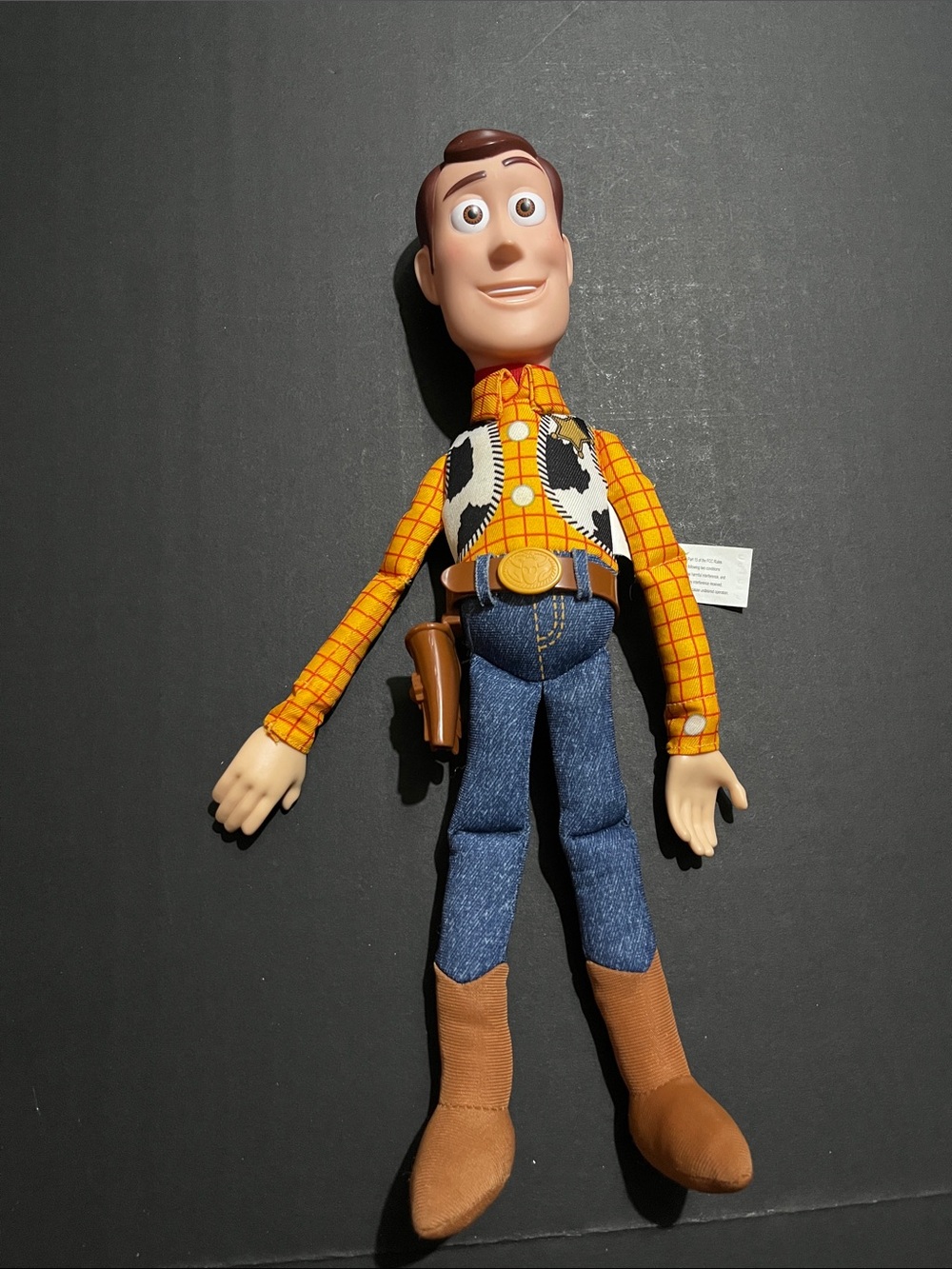 Disney Pixar Push Belly Talk 15” Toy Story Woody Doll Figure Thinkway Toys